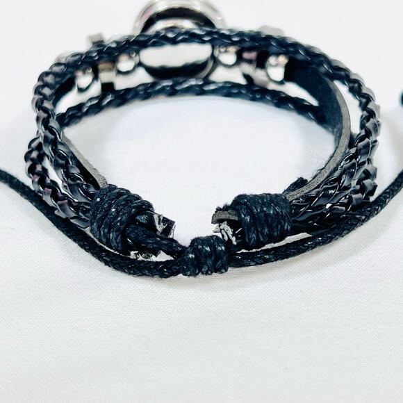 Virgo Zodiac Leather Adjustable Bracelet Unisex Multilayer Horoscope New - Picture 4 of 5